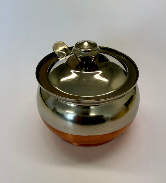 Geegefäss Edelstahl 6cm mit Löffel