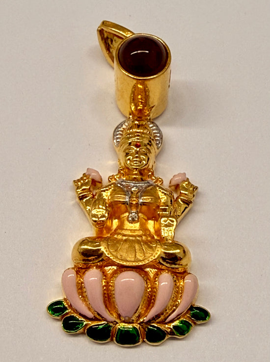 Lakshmi Anhänger 22 Krt. Gold mit Mantar Hologram