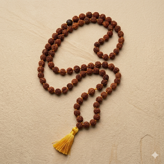 Japa Mala mit Rudraksha-Perlen