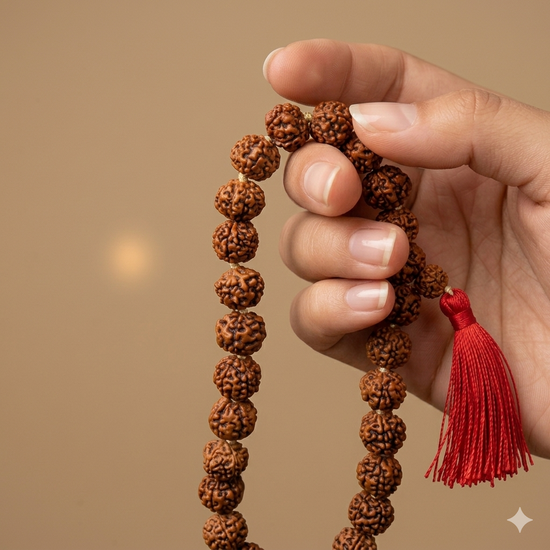 Japa Mala mit Rudraksha-Perlen